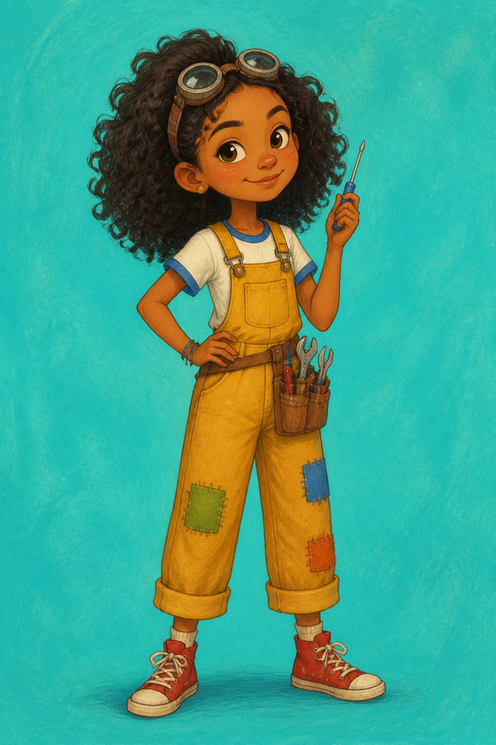 Lia, personagem animada inventora de doze anos